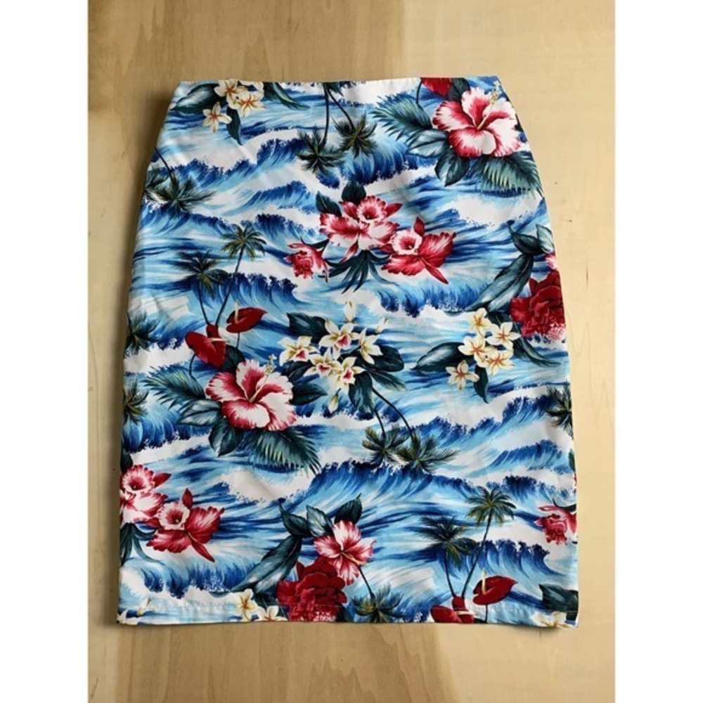 Kelda Skirt Women's 8 Hawaiian Print‎